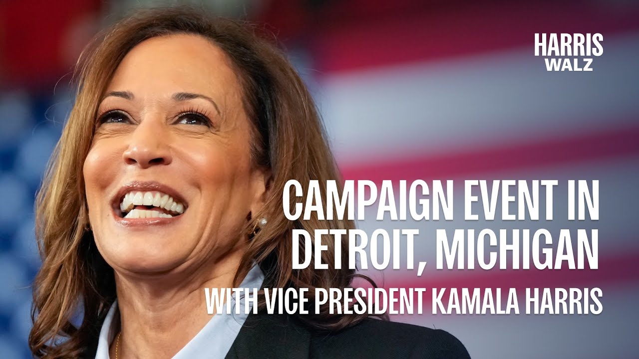 LIVE | VP Kamala Harris Delivers Remarks in Detroit, Michigan